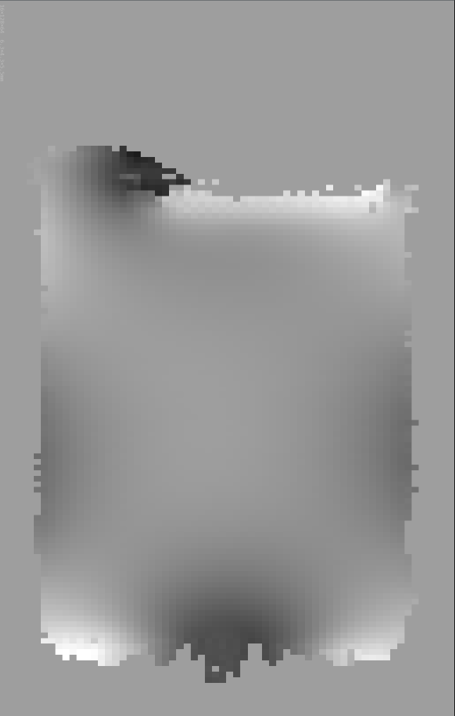 Experimental RF-field map showing resonator homogeneity