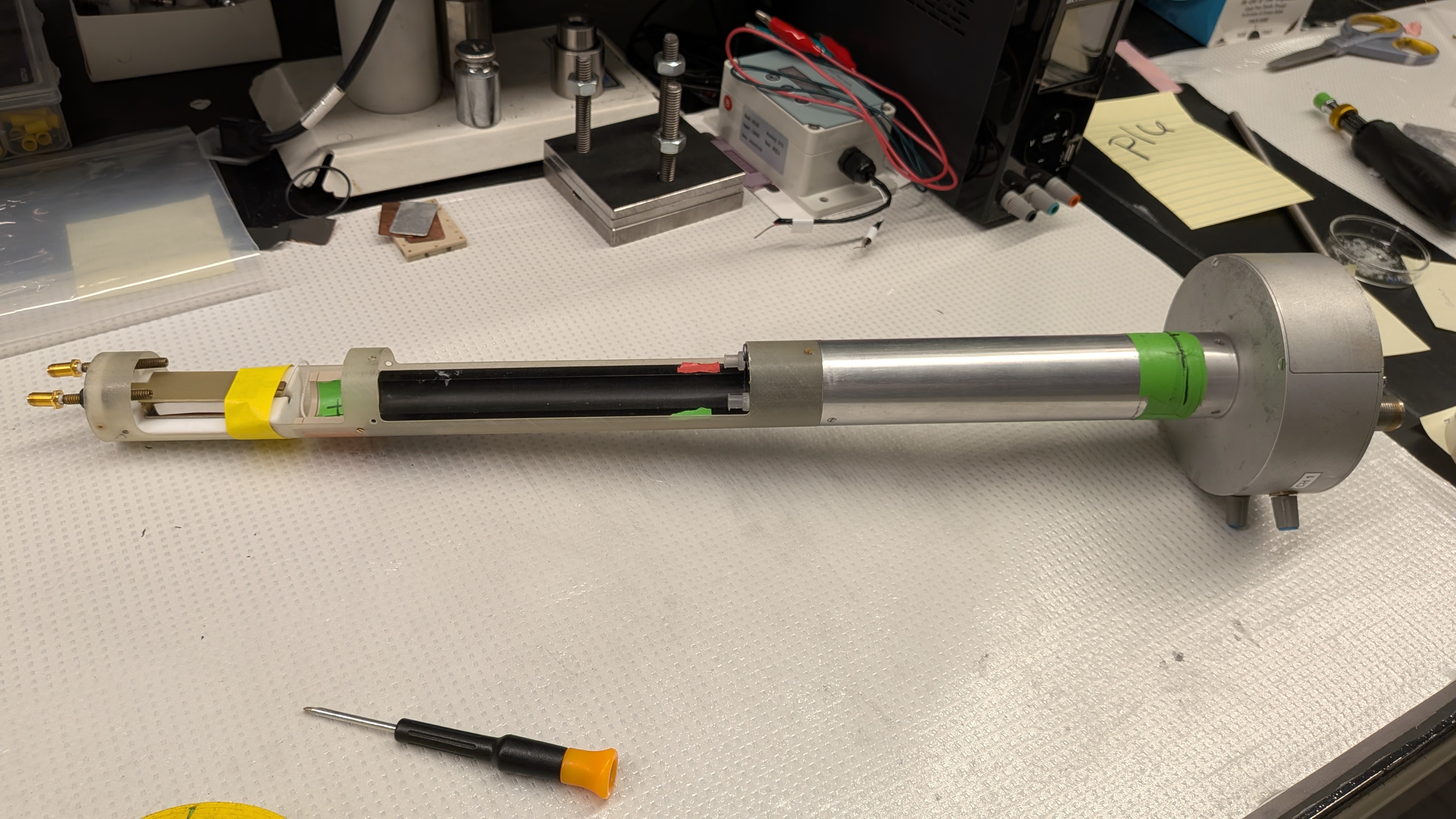 Solid-state NMR probe installed for experimental testing