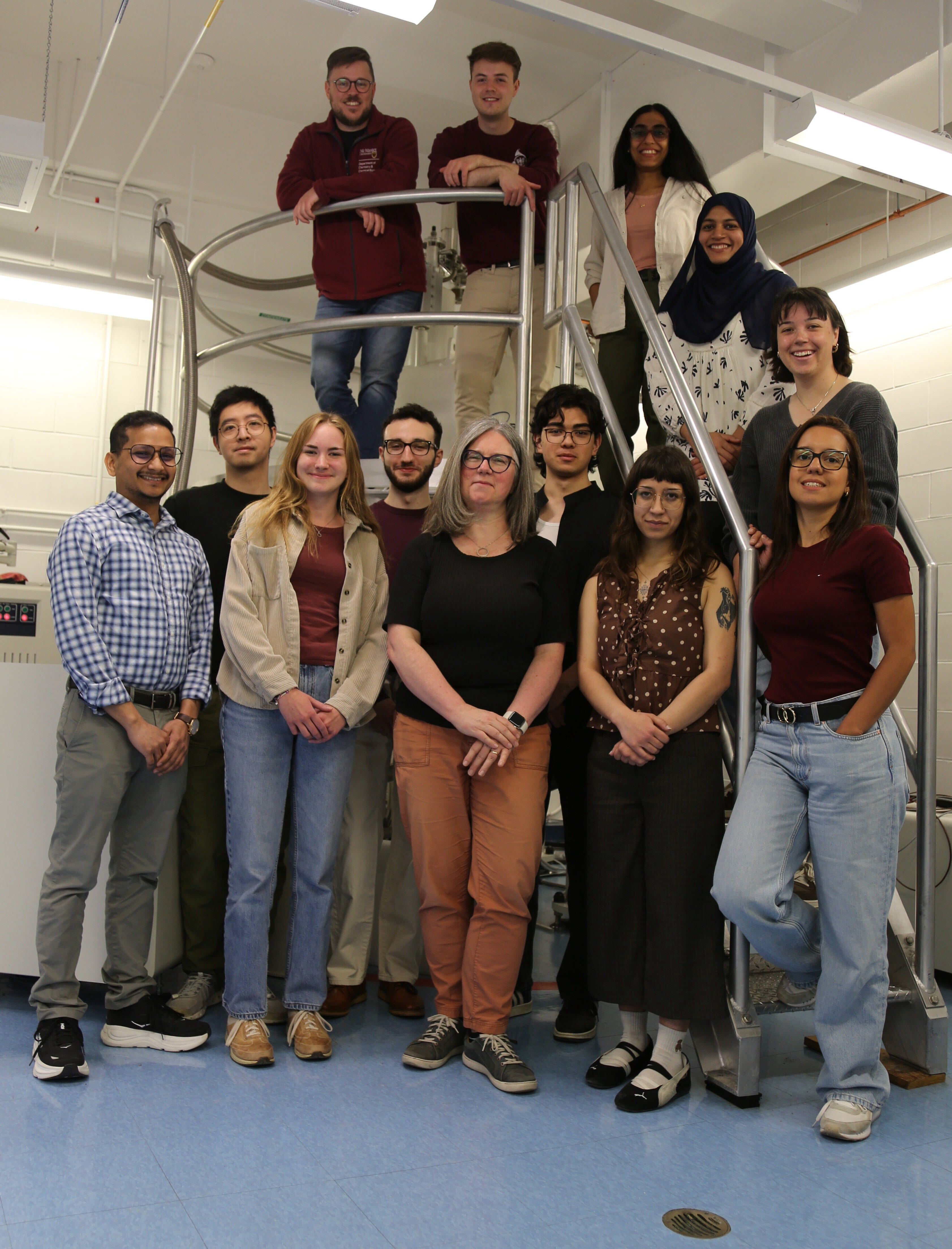 The Goward group with an NMR magnet